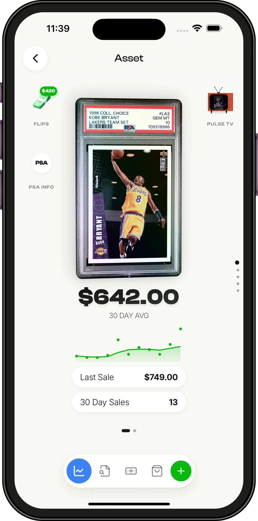 Slabfy app on iPhone